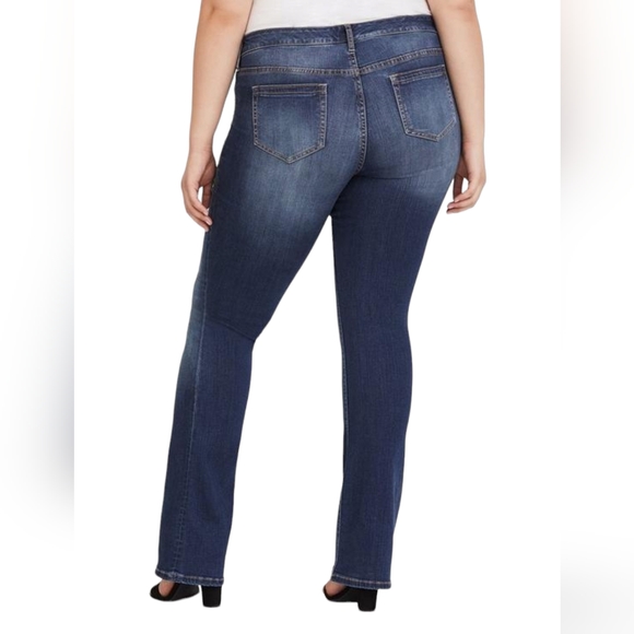 Torrid Slim Boot Cut Jean Premium Stretch Distressed Medium Wash 14 Regular - Picture 5 of 11